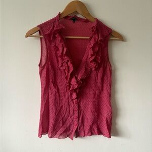 Nanette Lepore Sleeveless Ruffle Blouse - Pink